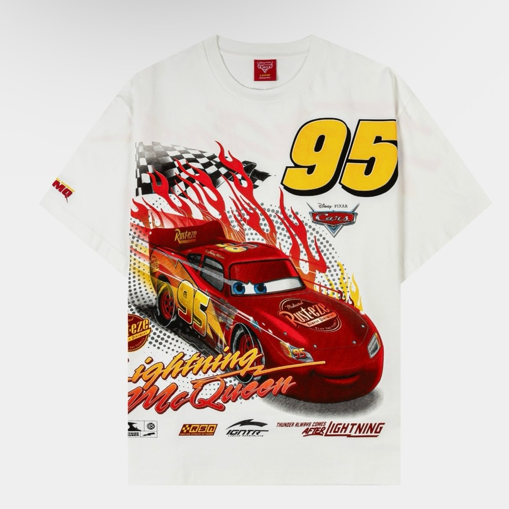 Disney Lightning McQueen White Graphic Tee - Shoe Palace